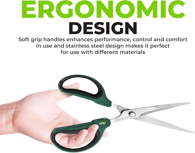 Hydroponic 2-Pack Bonsai Scissors and Plant Trimming Shears Set - Stainless Steel Pruning Shears for Indoor Gardening, Succulent Harvest, and Precision Plant Care