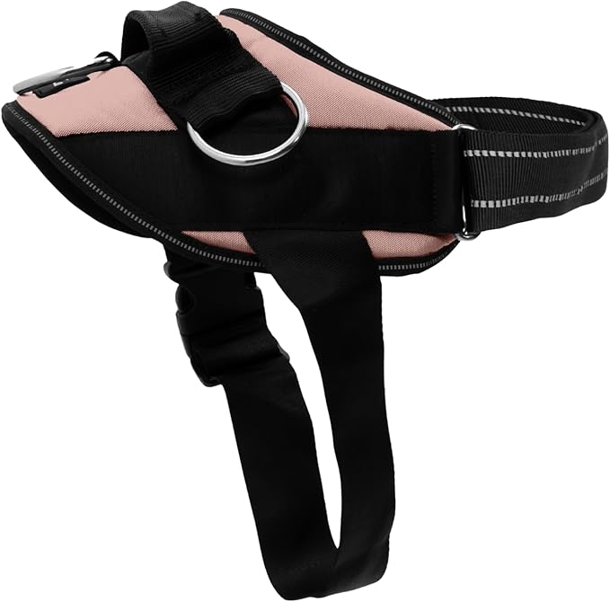 ShawnCo Essential Dog Harness, No-Pull Pet Vest with 3 Leash Clips, No Choke, Reflective, Adjustable and Padded, for Easy Walking and Training for Small, Medium and Large Dogs (Rose Gold, XS)
