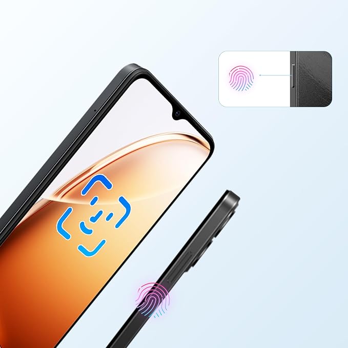 Blackview Wave 9C Unlocked Android Phones, Android 15 Cell Phone Unlocked, 6.56" Smartphones, 12+128GB/2TB���13MP+8MP���5000mAh���Fingerprint/Face ID, Black