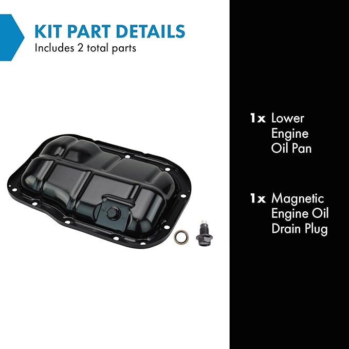 TRQ Lower Engine Oil Pan Compatible with 2011-2017 Lexus CT200h 2008-2012 Scion xD 2009-2018 Toyota Corolla 2009-2013 Matrix 2010-2018 Prius