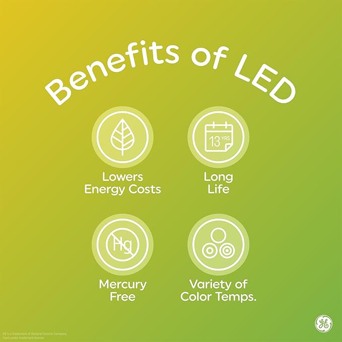 GE LED+ Motion Sensor LED Light Bulbs, 12W, Outdoor Security Lights, A21, Warm White (Pack of 4)