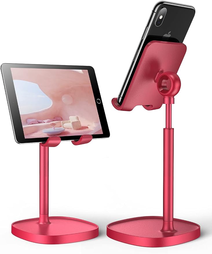 LISEN Cell Phone Stand Phone Holder for Desk, Gaming for Nintendo Switch | Office Desk Accessories for Women, iPhone Stand, Gadgets for Men Gifts, Office Decor, OtterBox Case, Switch, iPad, 4-10 in