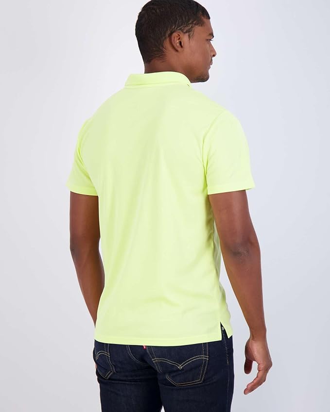 Real Essentials 3 Pack: Men's Quick-Dry Short Sleeve Athletic Performance Polo Shirt (Available in Big & Tall)