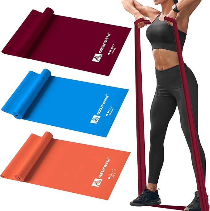 Resistance Bands,Professional Long Non-Latex Elastic Stretch Bands,Exercise Bands for Physical Therapy, Yoga, Pilates, Rehab, at-Home or The Gym Workouts, Strength Training