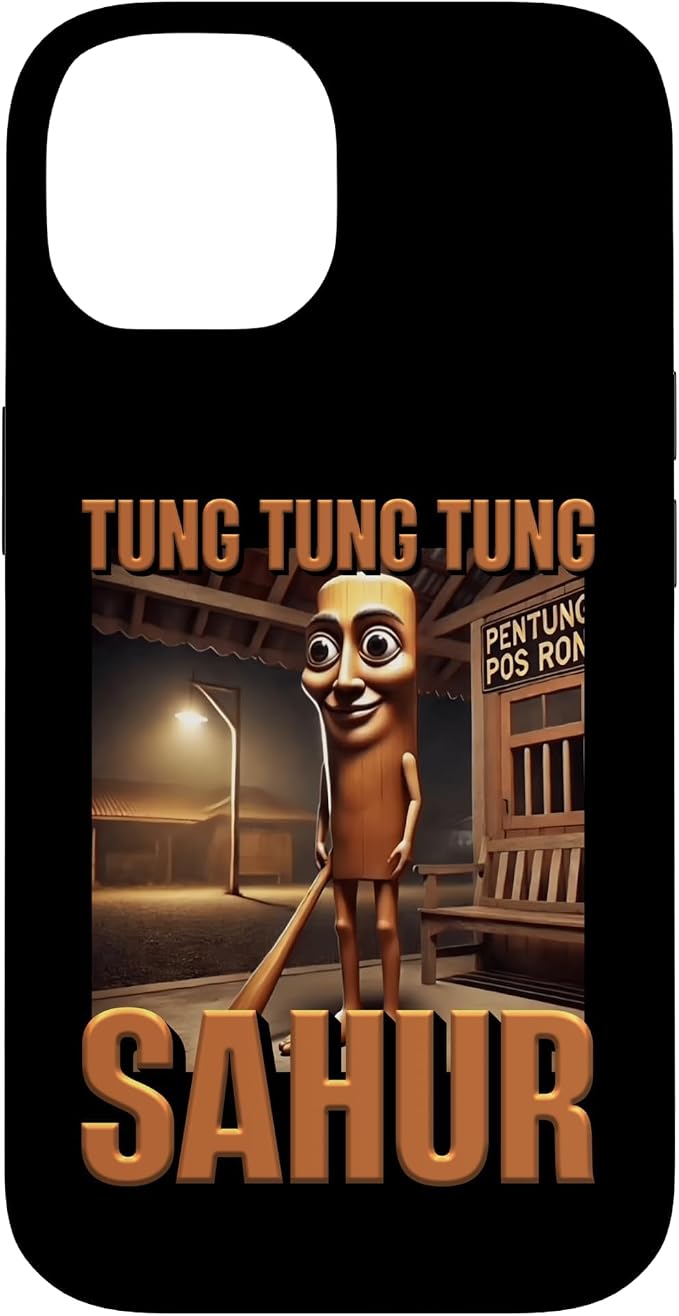 Internet Hilarious Meme AI Character Tung Tung Tung Sahur Case for iPhone 14