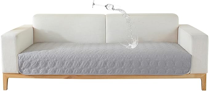 Waterproof Dog Bed Cover Non-Slip Stain Resistant pet Sofa Cushion, pet Mattress Cover Cover, Sofa Furniture Protector for Small Dogs Large Dogs and Cats (Light Gray) (82x102in)
