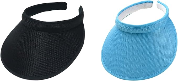 Cloth Covered Slip-On Visor for Women, Adjustable Cap Sports Sun Visors for Men