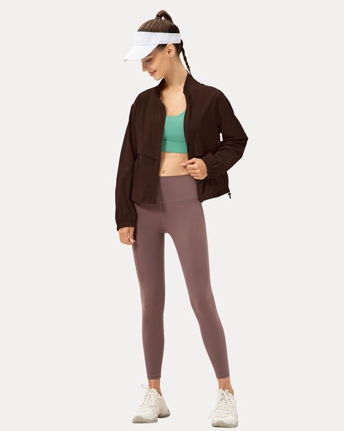 Locachy Women's Lightweight Athletic Jacket - Zip Up, Windproof, Sun Protection | Perfect for Outdoor Workouts
