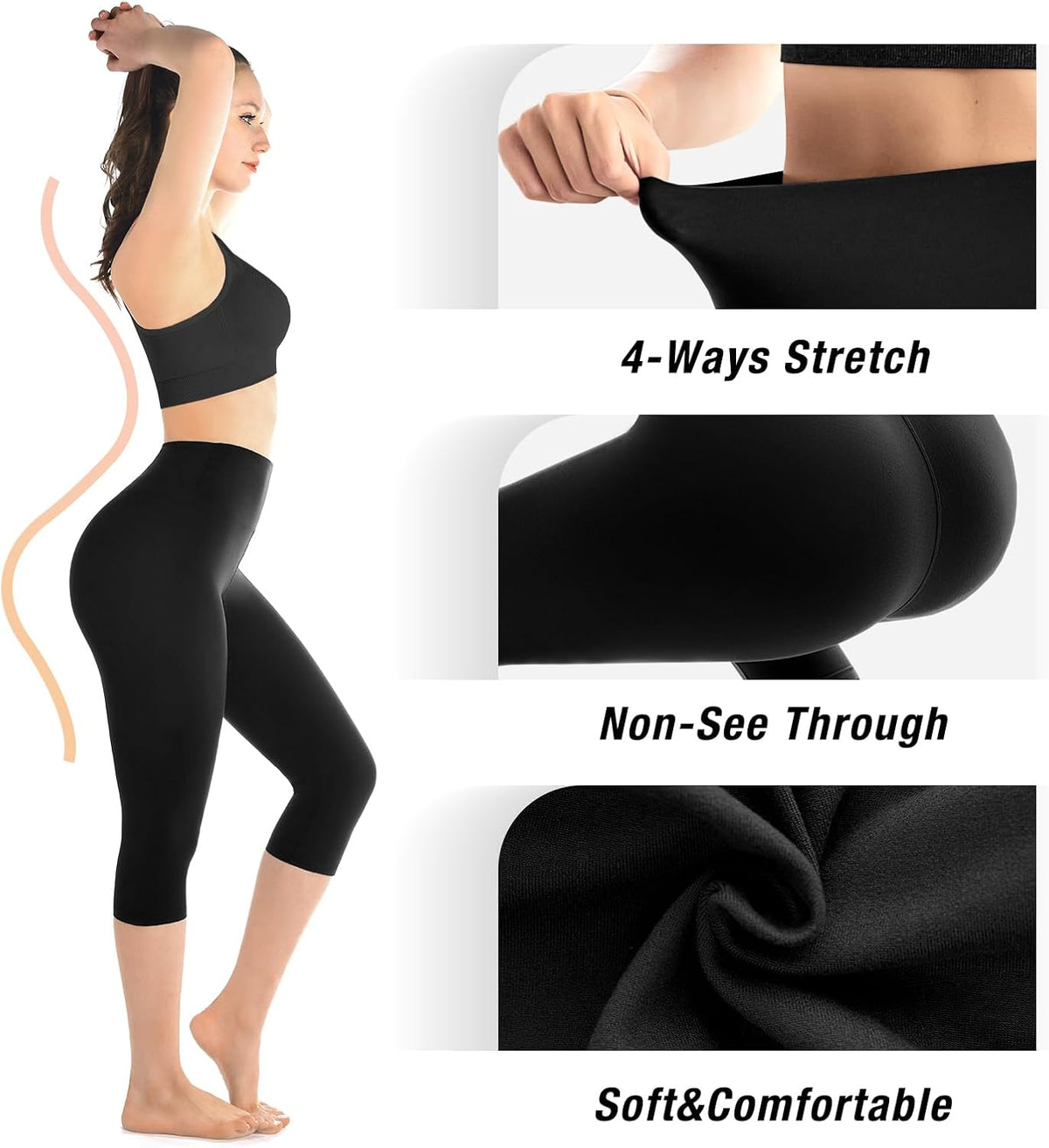 Walifrey Capri Leggings - Buttery Soft High-Waisted Yoga & Gym Leggings for Women