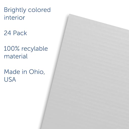 Flipside Products Flipside Corrugated Privacy Shield, White, 18" x 48", Pack of 24