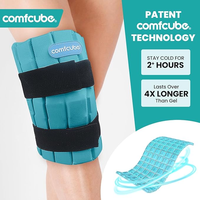 Ice Pack for Knee After Surgery, 2 Hours Long Lasting Cold Pack for Knee Injuries, FSA Eligible, Cold Therapy Flexible Ice Pack for Pain Relief, Swelling, Surgery, ACL, Meniscus Tear