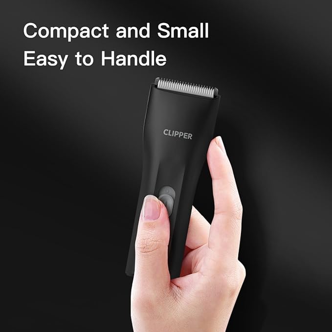 Dog Grooming Cilppers,Handy & Powerful Pet Electric Hair Trimmer Kits Waterproof Cordless Rechargeable Grooming Shavers for Small Dogs and Cats Black