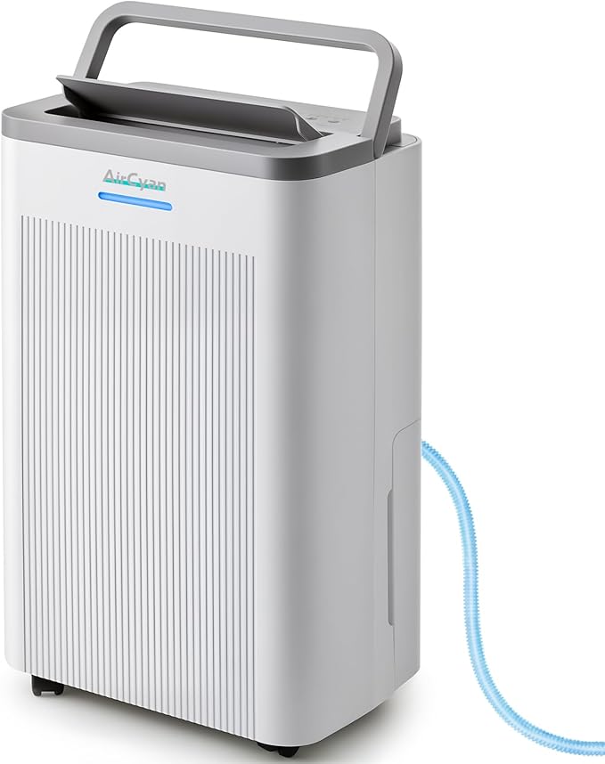 1500 Sq.Ft Dehumidifier, Max 32 Pint Quiet Dehumidifier for Bedroom with HEPA Filter Air Purifiers, Dehumidifiers for Basement with Drain Hose,Home,Bathroom,Auto Defrost,Smart Humidity Control