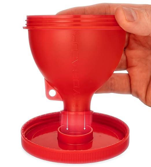Protein Funnel [6 Pack] Patented Funnels with Stand for Filling Water Bottles, Shaker Bottles w/Protein Powder, Supplement Storage Set, Take to Go or Kitchen Use, Keychain for Shaker Cup, BPA Free