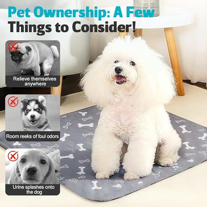 Puppy Pads for Dogs, 2026 New Washable Puppy Pads with Pheromones, Pee Pads for Dogs & Cats, Durable Leak-Proof & Anti-Slip Pet Training Pads for Home & Travel, Reusable (Grey, 15.7" x 23.6")