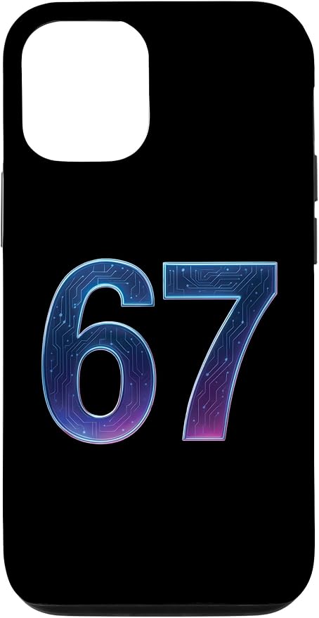67 Meme Ai Quantum Number 67th Six Seven Tech Digital Future Case for iPhone 12/12 Pro