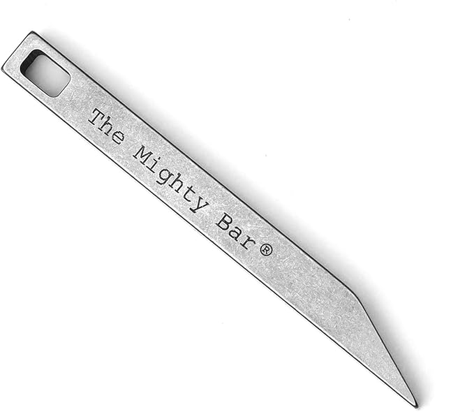 The Mighty Bar - Heavy Duty Keychain Prybar EDC Pry Bar for Every Day Carry Small Stainless Steel Key Chain Multitool Prybar for Keys - Made by Gear Spool