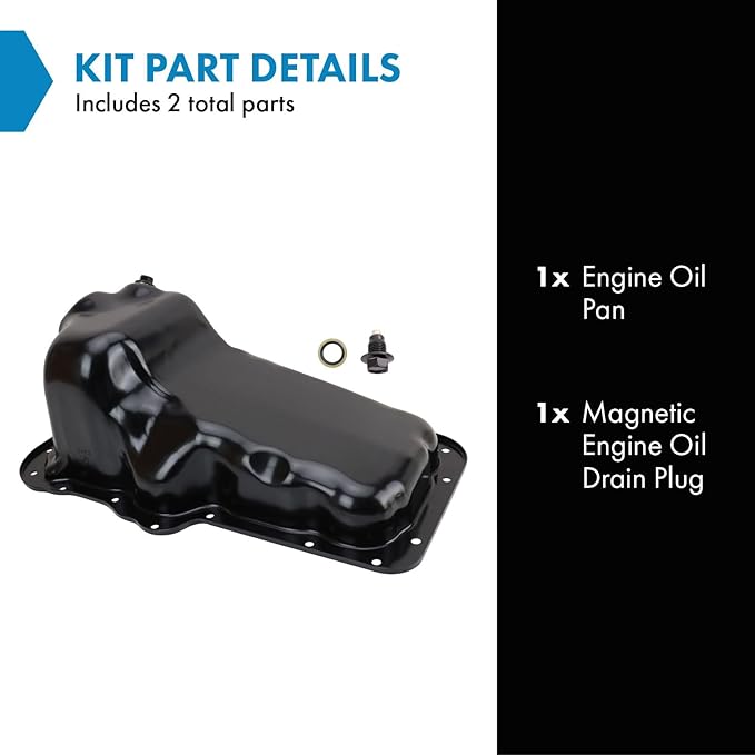 TRQ Engine Oil Pan Compatible with 2006-2010 Dodge Dakota Jeep Commander 2005-2010 Grand Cherokee 2006-2009 Mitsubishi Raider 2011 Ram