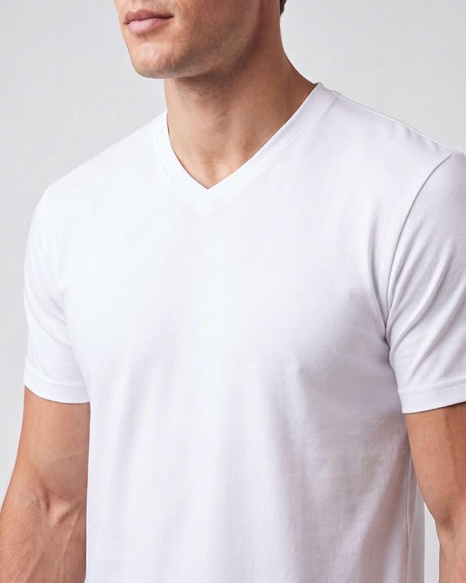 5 Pack Men's Dry Fit V Neck Gym Workout T Shirts Athletic Moisture Wicking | Cooling, Quick Dry, Breathable, Short Sleeve, Exercise, Cycling, Sports, Outdoor, Fitness, Golf, Crossfit, Hiking, Tennis