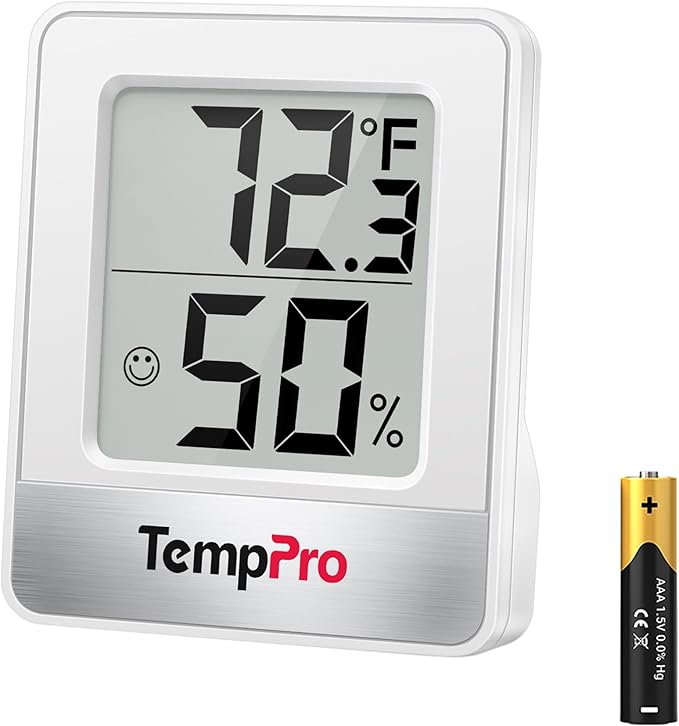TempPro TP49 Digital Hygrometer Indoor Thermometer Humidity Meter Room Thermometer with Temperature and Humidity Monitor Mini Hygrometer Outdoor Thermometer (Previously ThermoPro)