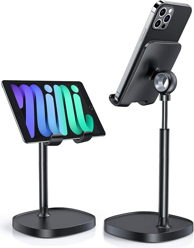 LISEN Cell Phone Stand Phone Holder for Desk, Gaming for Nintendo Switch | Phone Holder, Office Accessories, Gadgets for Men, Desk Accessories for Men, Compatible with Switch iPad, 4-10 in Devices