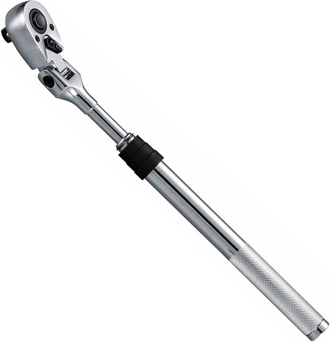 1/2" Drive Ratchet – 13.7–19.2" 6-Stage Extendable Handle, 90T Flex Head, Quick Release, Chrome Vanadium