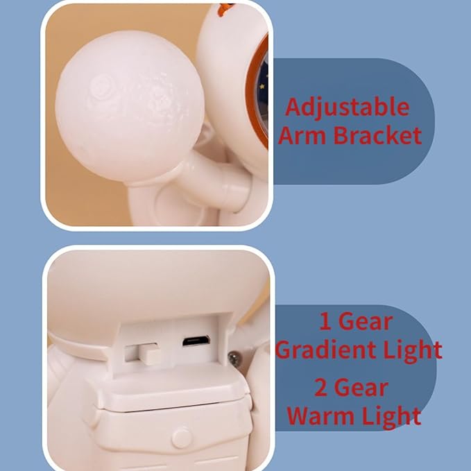 Cartoon Led Night Light for Kids with USB Rechargeable,Cute Birthday Gifts for Boys and Girls,Kawaii Room Decor Desk Accessories for Bedroom,Nursery Night Lamp for Baby (Blue)