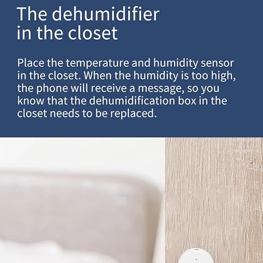 Haozee Zigbee Temperature and Humidity Sensor, Zigbee hub Required, for Remote Monitoring and Home Automation, Compatible with Home Assistant,SmartThings, Hubitat