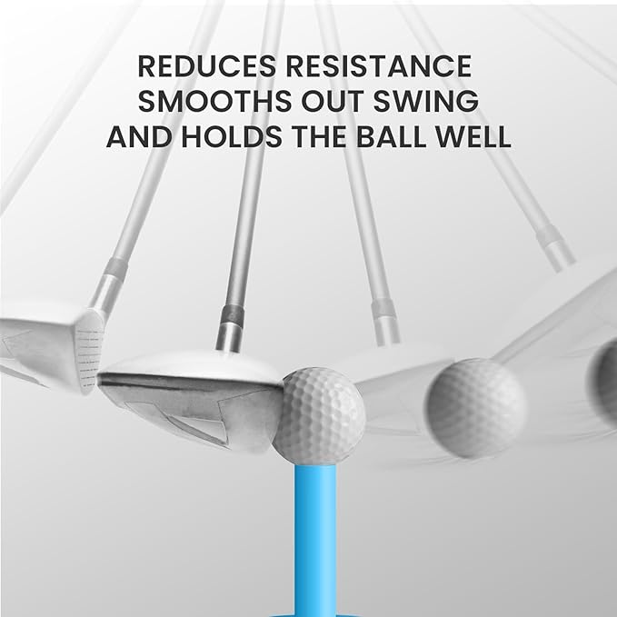 FINGER TEN Golf Rubber Tees Driving Range Value 5 Pack, Mixed Size or 5 Same Size for Practice Mat