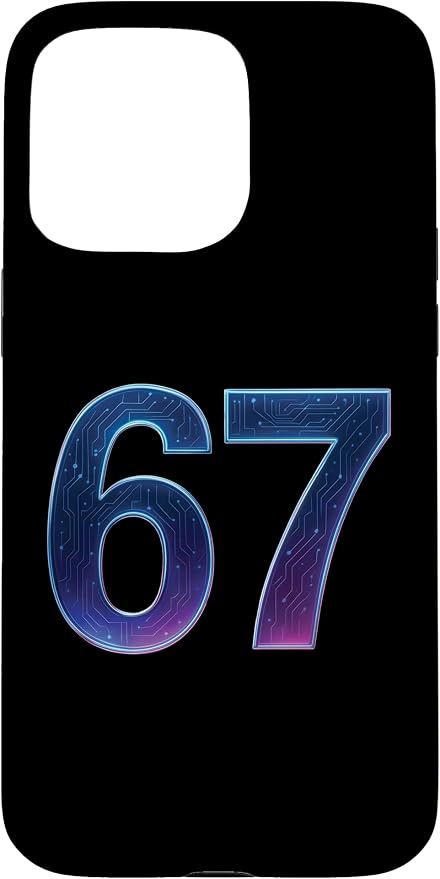 67 Meme Ai Quantum Number 67th Six Seven Tech Digital Future Case for iPhone 15 Pro Max
