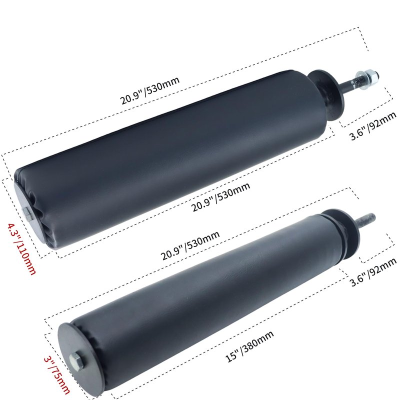 Single Leg Squat Roller/Nordic Hamstring Curl for Power Rack Attachments, Bulgarian Split Squat for Workout Esquipment Home Gym Accessories (Foam Diameter 3" / 75mm ，1" / 26mm Aperture)