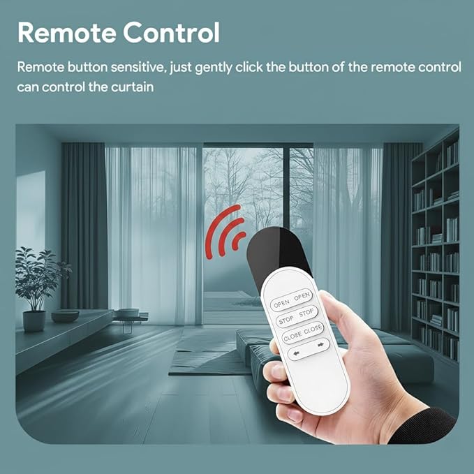 Dual Motor WiFi Smart Curtain Track System, Ripple Fold Electric Drapery Rods, Independent Left Right Control Day Night Curtains, Compatible with Alexa & Google Home (4 meters (157.4 inches))