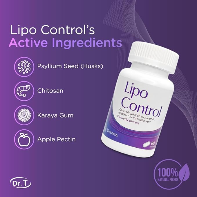 Dr. T Natural Cholesterol Lowering Supplement (2-Saver Pack) Psyllium Seed (Husks), Chitosan, Karaya Gum, Apple Pectin - Supports Healthy LDL & HDL Cholesterol, and Triglyceride Levels (2)