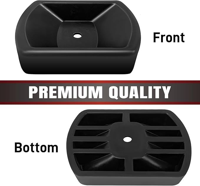 HOXWELL Rubber Wheel Dock for Trailer Tongue Jack, Suit for 6" Castor, Heavy Duty Wheel Dock 1 Pack for Cargo Camper RV Boat Roller Stopper, 6 in Caster Chock Easy to Store and Transport, Black