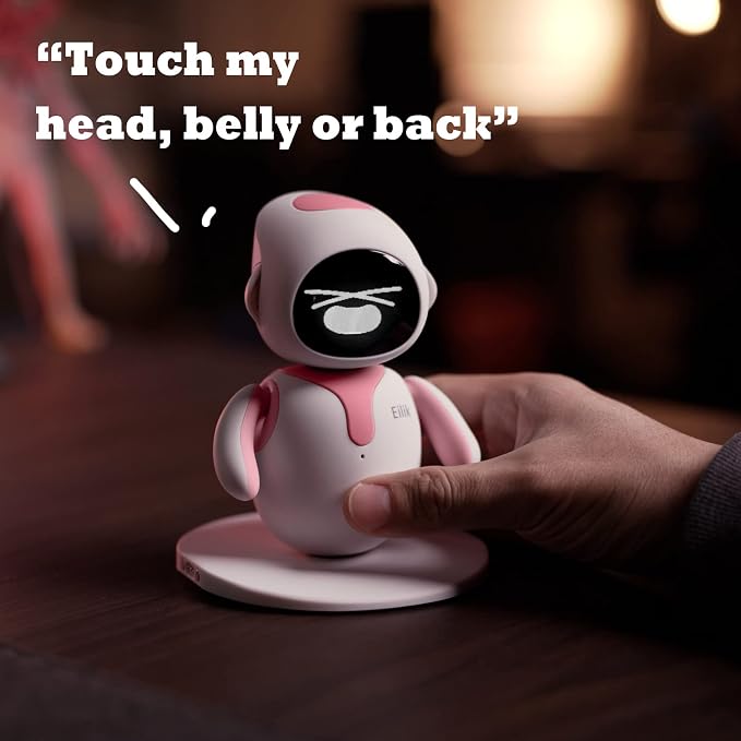 ENERGIZE LAB Eilik –Your Desktop Companion Full of Personality with Expressive Animations & Reactions, Touch-Responsive Play, Mini Games, Robot for Adults & Kids