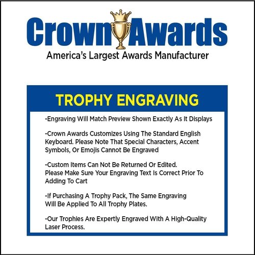 Crown Awards Music Trophies with Custom Engraving, 7.25" Personalized Gold Music Note Singing Trophy On Deluxe Round Base Prime