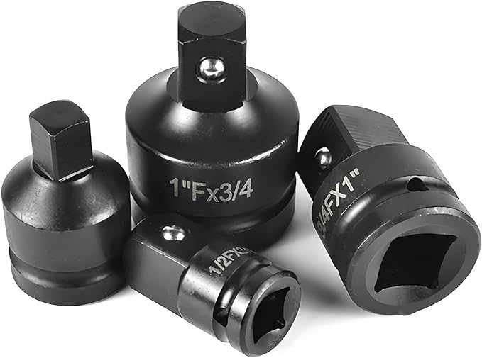 3/4" Drive (Female) x 1" (Male) Impact Socket Adapter, CR-MO Steel, Compatible with Air Impact Wrenches, Breaker Bars, Ratchets