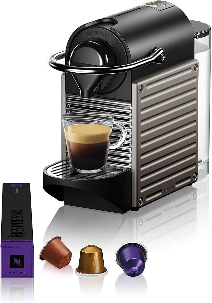 Nespresso BEC430TTN Pixie Espresso Machine by Breville, Titan