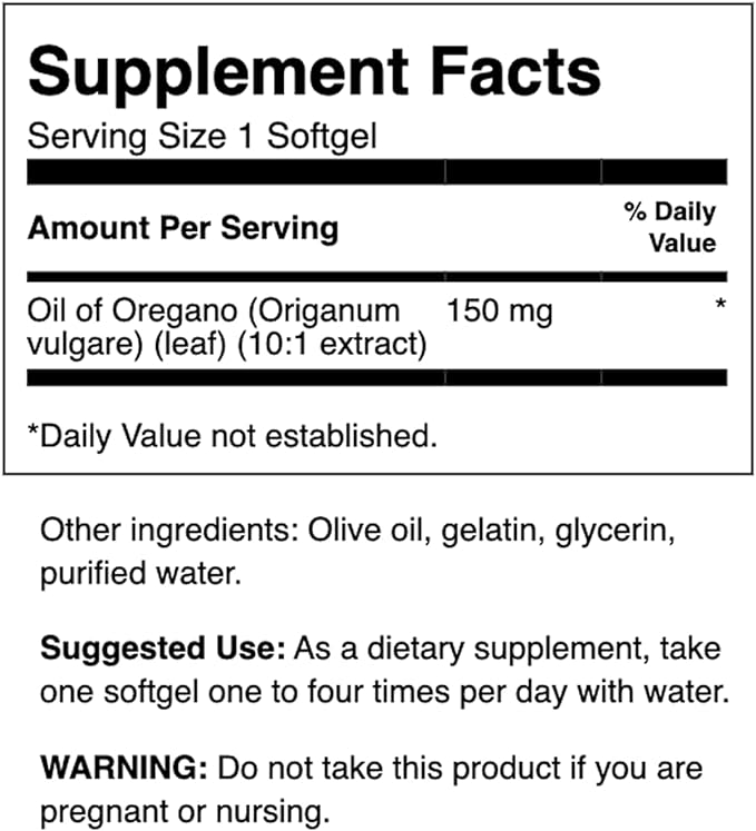 Swanson Oregano Oil 10:1 Extract - Natural Supplement Promoting Digestive Health & Respiratory Support - Supports Gastrointestinal System & Urinary Tract Health - (120 Softgels, 150mg Each) (4 Pack)