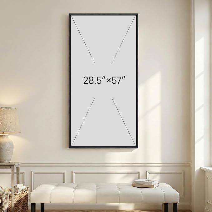 Large Framed Navy Blue Abstract Wall Art, Modern Vertical Canvas Prints Paintings Artwork for Walls, Minimalist Contemporary Dark Blue Pictures Wall Decor for Hallway Living Room Bedroom, 30x60 In