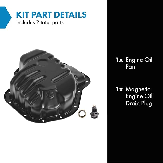 TRQ Engine Oil Pan Compatible with 2005-2010 Scion tC 2002-2006 Toyota Camry 2009-2010 Corolla 2001-2007 Highlander 2009-2013 Matrix 2004-2005 RAV4 Solara