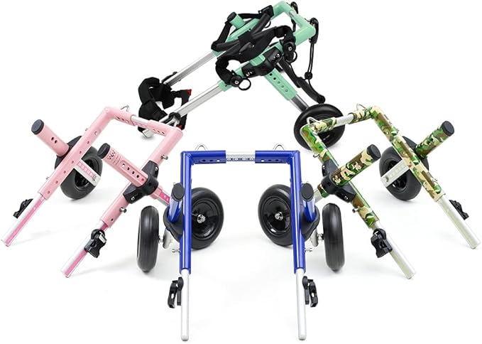 Walkin' Wheels Lightweight – for Small Cats 2 to 20 Pounds – Veterinarian Approved – Cat Wheelchair for Back Legs, for Cats 11-20 lbs, 7-8 inches Leg Height – Pink