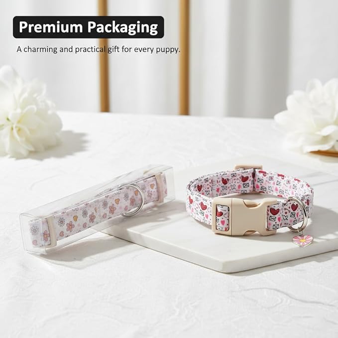 Small Dog Collar, Cute Dog Collar for Puppy, Extra Small & Small Dogs, Strawberry Blueberry Collar for Girl Female Dogs, XS