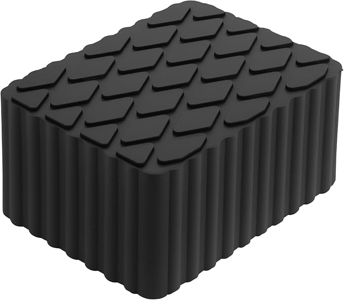 Car Jack Pads 6.3" x 4.7" x 3.1" Universal Jack Pad for Car Lift Heavy Duty Rubber Jack Stand Pads 8,000 Lbs(3.6 Tons) Anti-Slip Protect Frame Black 1Pc