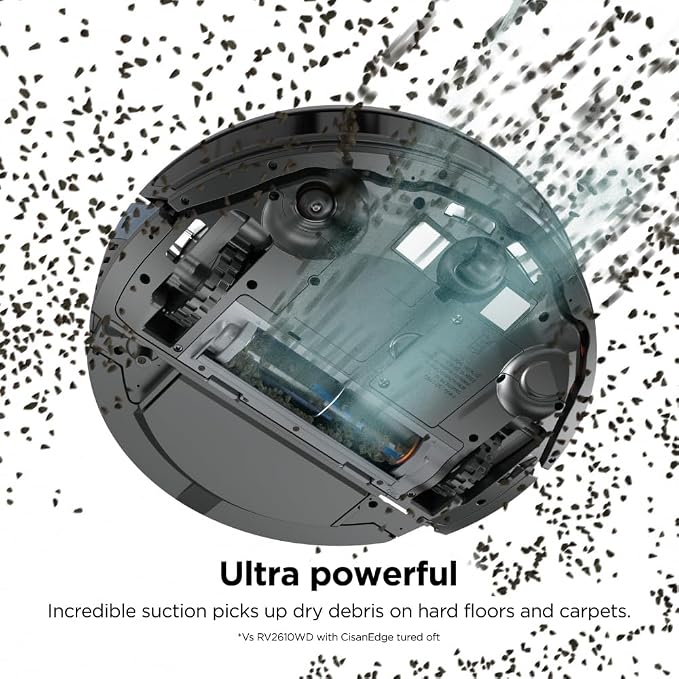 SHARK RV2620WD AI Ultra Robot Vacuum and Mop with Matrix Clean Navigation, CleanEdge Technology, Perfect for Pet Hair, Carpets, Hard Floors, Compatible with Alexa, Black/Mocha
