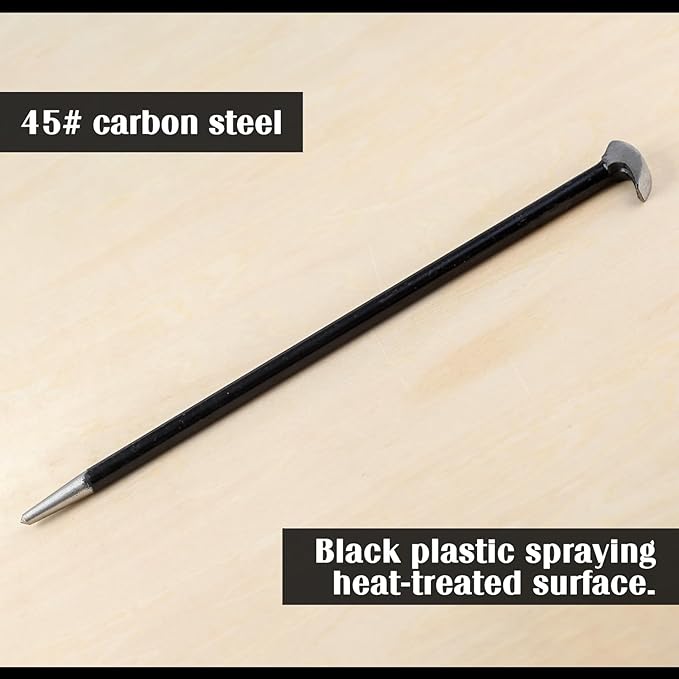3PCS Rolling Head Pry Bar Set Heavy Duty Indexing Pry Bar Set for Automotive Machinery Aligning & Prying, 6 Inch 12 Inch 16 Inch Automotive Pry Bars Hand Tool Pry Tool, Carbon Steel