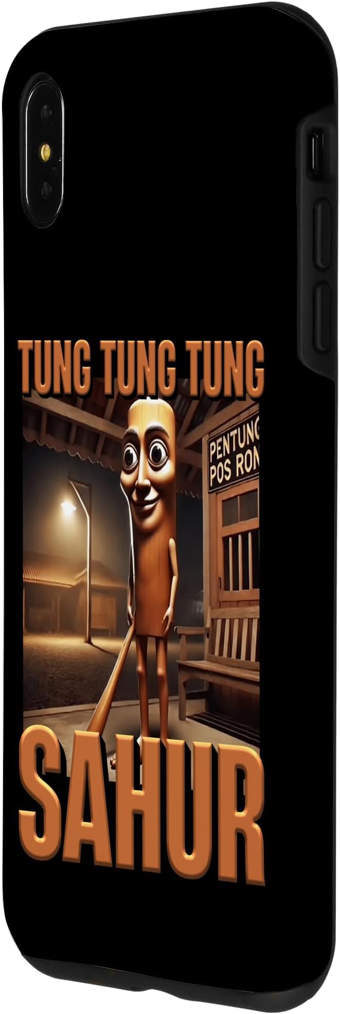 Internet Hilarious Meme AI Character Tung Tung Tung Sahur Case for iPhone Xs Max