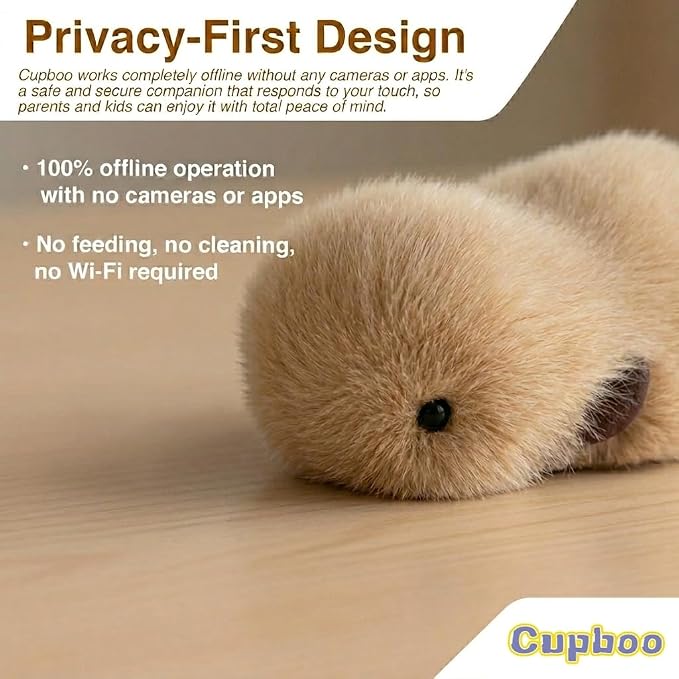 Interactive AI Plush Companion Pet-Cute Soft Huggable Emo Desk Robot