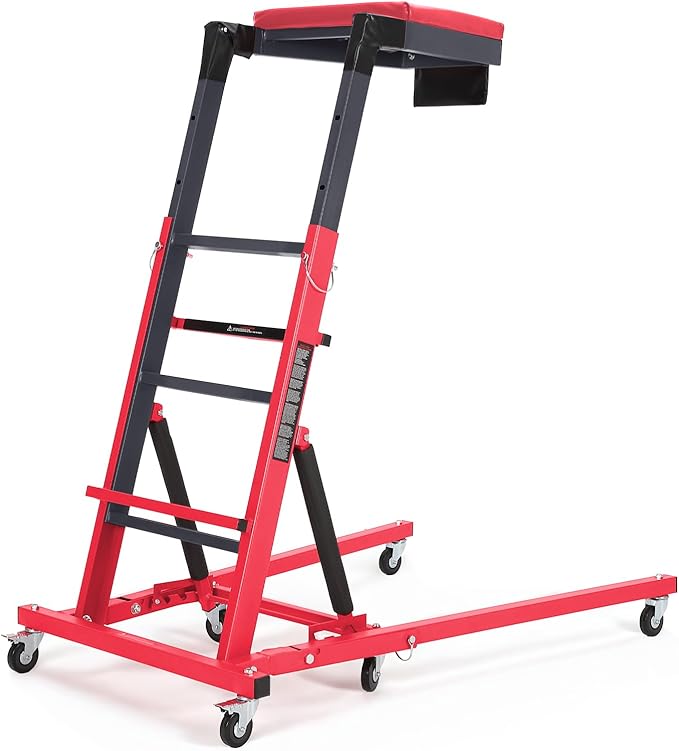 Top Automotive Creeper,Engine Topside Creeper with Adjustable Height 49.21 in to 68.89 in, 400 LBS Capacity High Topside Creeper,6 Swivel Caster Wheels, Heavy Duty Foldable Garage Creepers for Auto