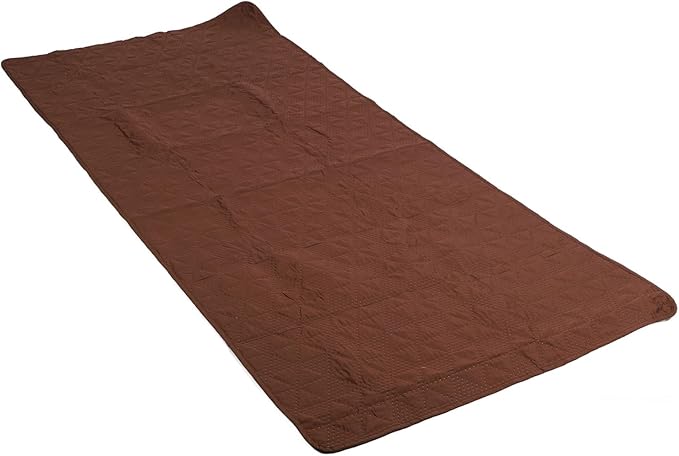 Dog Bed Cover, Pet Blanket Sofa Couch Furniture Protector for Large Dog, Noiseless Quilted Non Slip Bottom, Easy to Remove, 52x82 Inch Brown Polyester, TPU (30x70in/ 76.2x177.8cm)